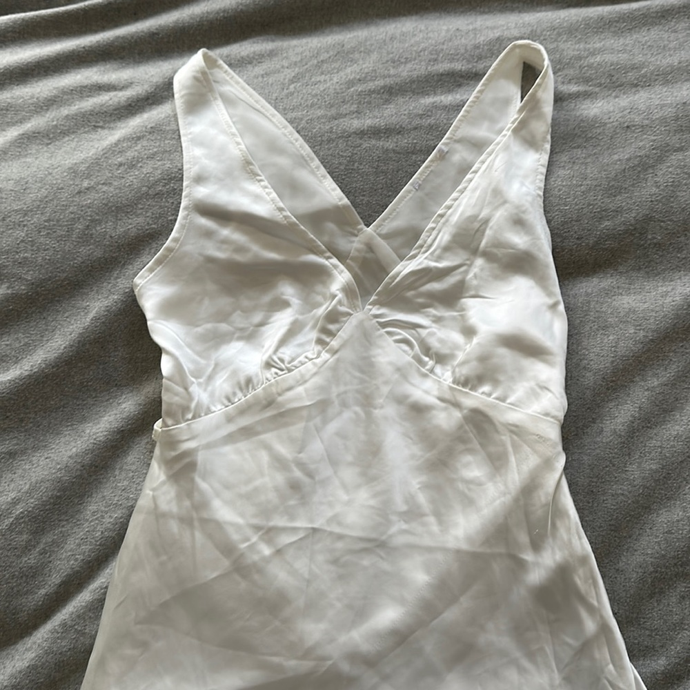 White dress slip style with lace